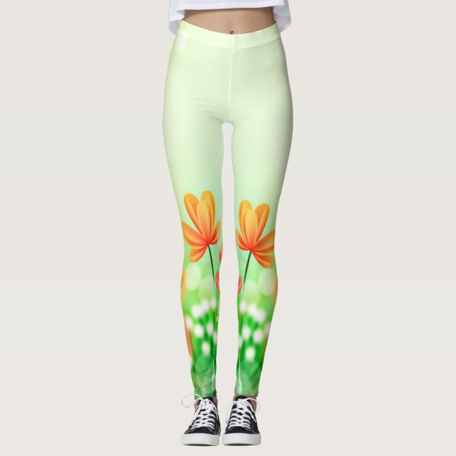 Legging Fundo Realista Desfocado de Primavera-52374 (Frente)