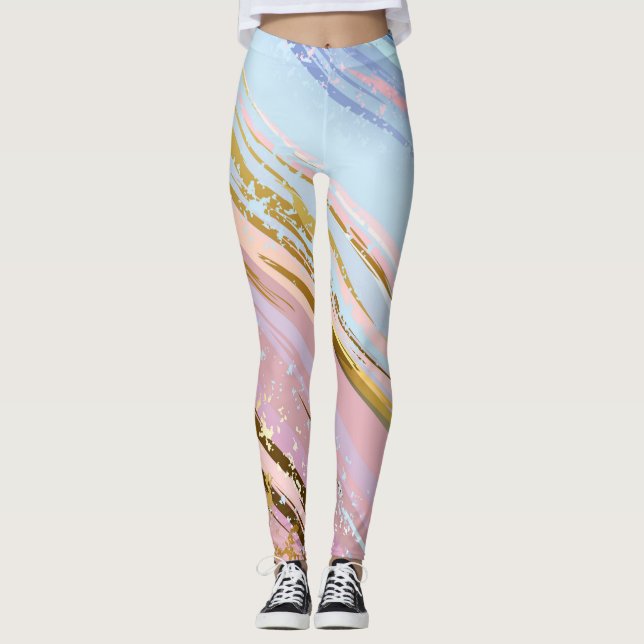 Legging Fundo Rosa Texturizado (Frente)