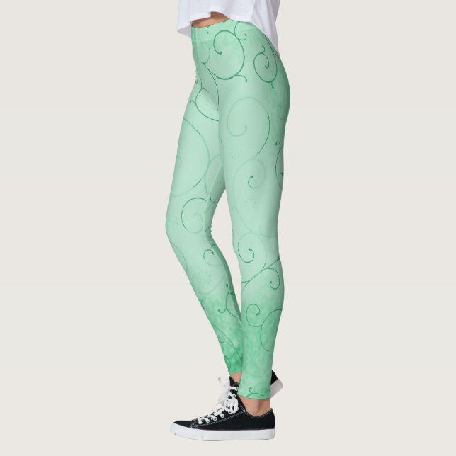 Legging Fundo Verde Gradiente (Esquerda)