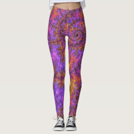 Legging Funky Trippy Colorido Vibrante Espiral Fractal