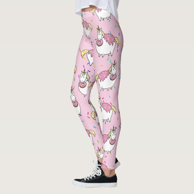 Legging Funny Fat Unicorn Comendo Rosca (Esquerda)
