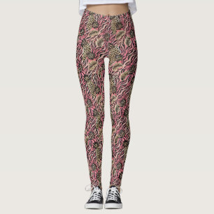 Legging Fusão de Impressão Animal Rosa - Padrão Invisível