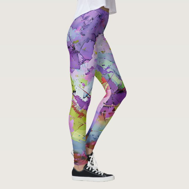 Legging "Fusão de matizes" Arte Abstrato Contemporânea (Direita)