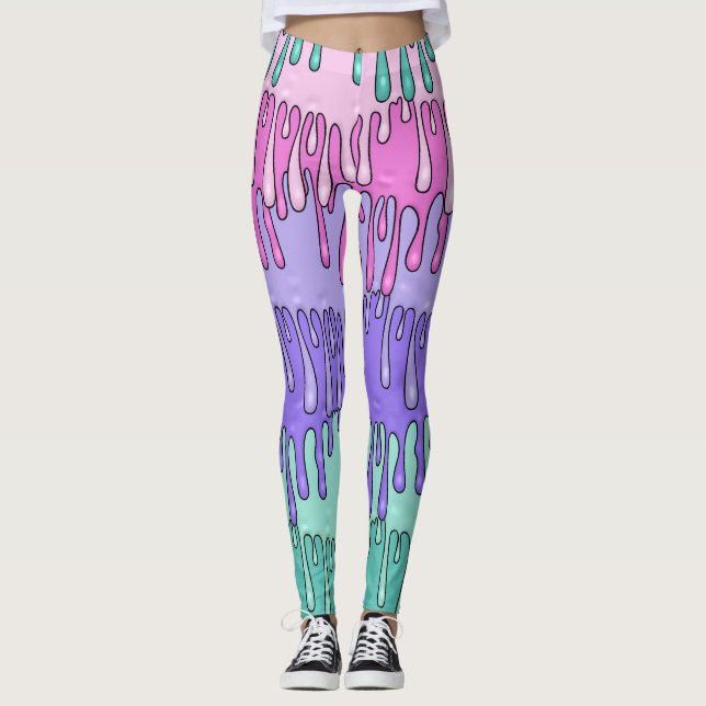 Legging Fusão do Gótico de Pastel (Frente)