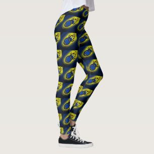 LEGGING FUTEBOL AZUL E AMARELO