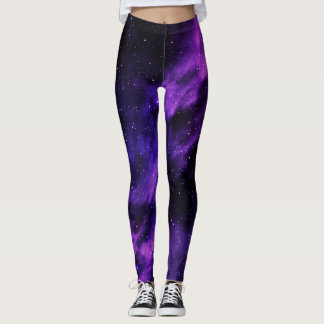 Legging Galáxia de Espaço Roxo