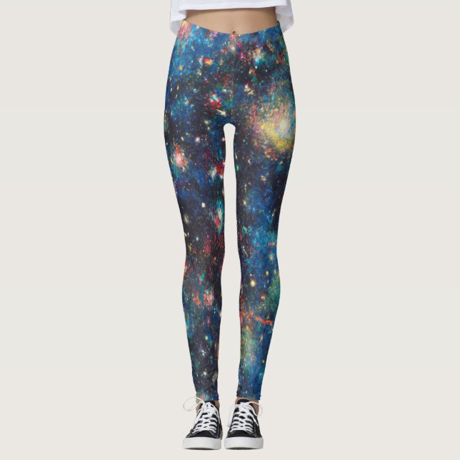 Legging Galáxia Inspirou Universo Cósmico Inverso Celestia (Frente)