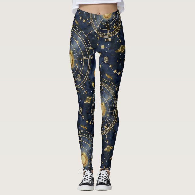 Legging Galáxia Intrate Star Celestial Maps (Frente)