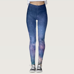Legging Galáxia Nebula Yoga Calça Azul Espaço