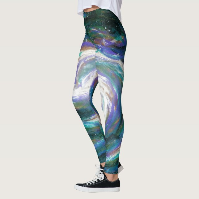 Legging Galáxia pintada à mão (Esquerda)