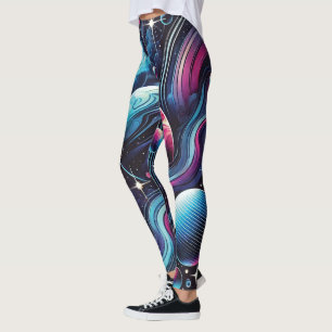 Legging Galáxia Planetária Vibrante Mulheres