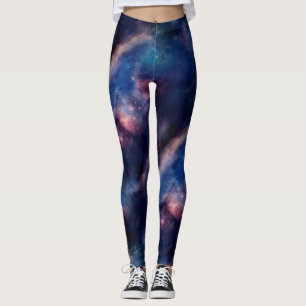 Legging Galáxia Roxa Com Linho