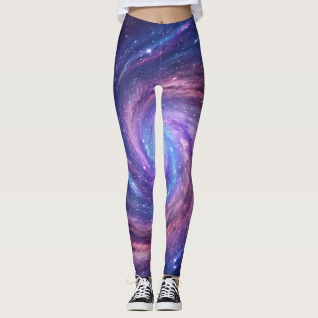 Legging Galáxia Vórtice Espiral Mística (Frente)