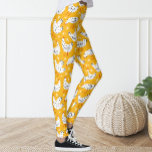 Legging Galinha Amarelo e Negra Galinha Fora de Corte<br><div class="desc">Leggings adoravam o padrão de frango.</div>