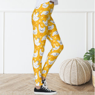 Legging Galinha Amarelo e Negra Galinha Fora de Corte