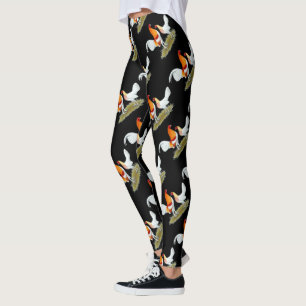 Legging Galinha anã de jogo inglesa velha:  Pyle vermelho