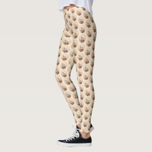 Legging Galinha em Birdhouse Pintura Original de Pássaros
