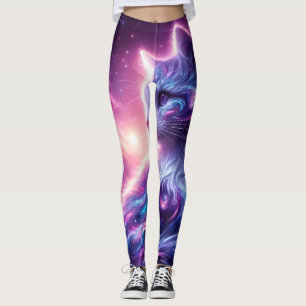 Legging Galo Místico Felino Celestial Cósmico