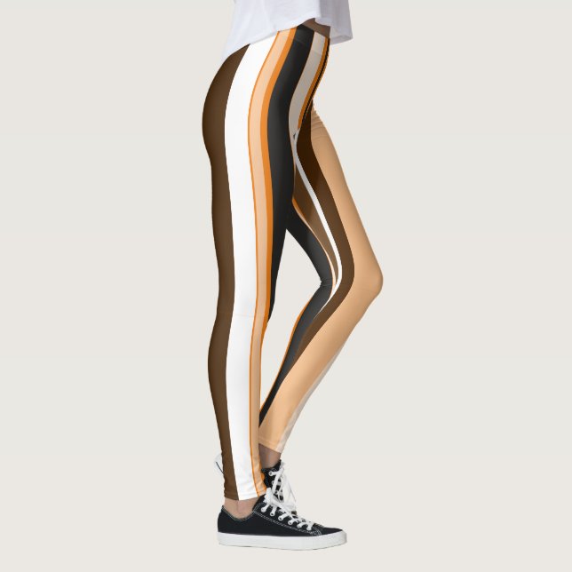 Legging Gamas Verticais Contemporâneas Laranja Eficazes (Direita)