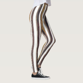 Legging Gamas Verticais Marrom e Branco Terrestres