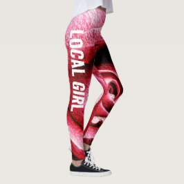 LEGGING GAROTA LOCAL DE ROSA PINTADA