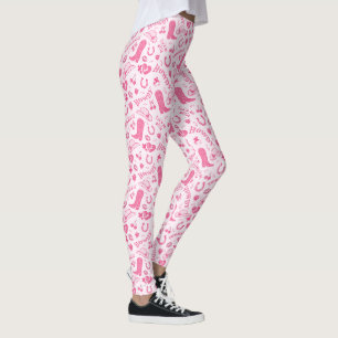 Legging Garota rosa branca Arcos cerejas