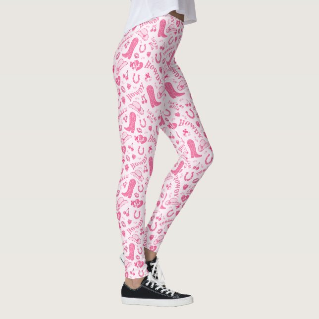 Legging Garota rosa branca Arcos cerejas (Direita)