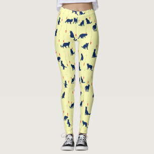 Legging Gatinhos brancos e peixes vermelhos