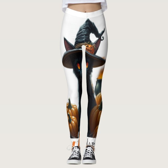 Legging Gato do Halloween  (Frente)
