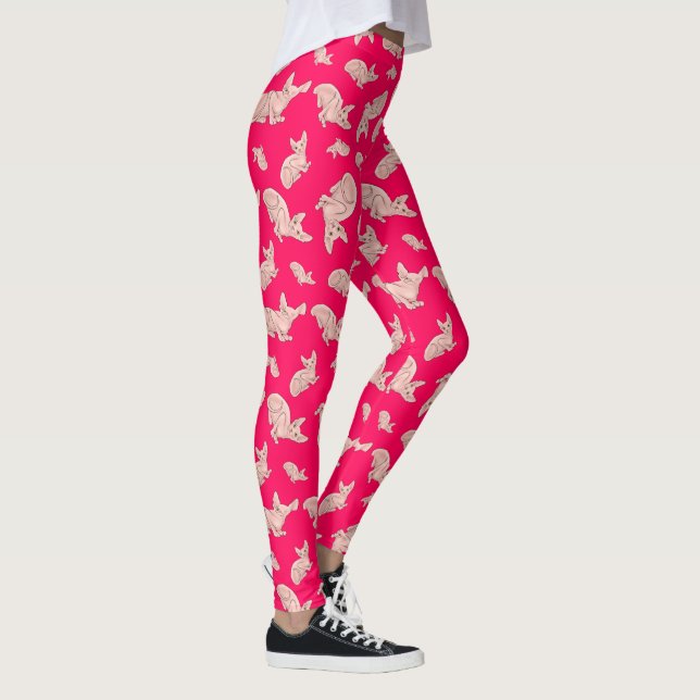 Legging Gato Esfinge bonito, rosa (Direita)