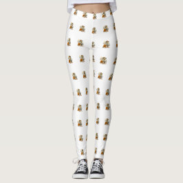 Legging Gato Esqueleto Fofo com Abóbora