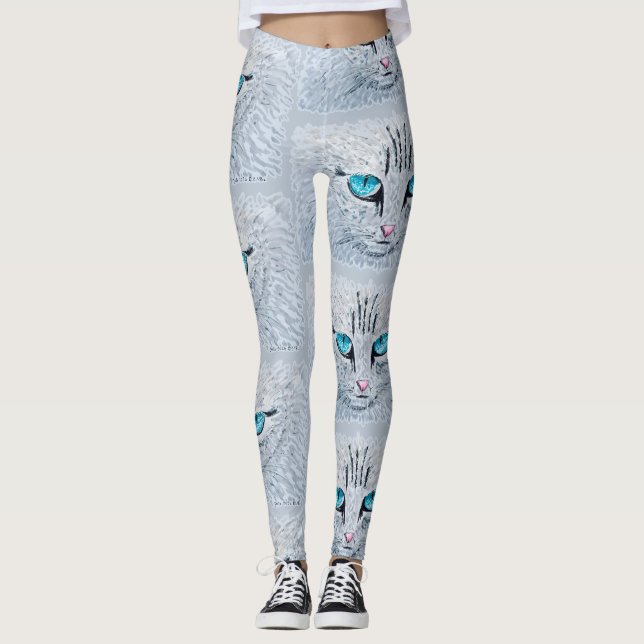 Legging Gato Fofo de Olhos Azuis (Frente)