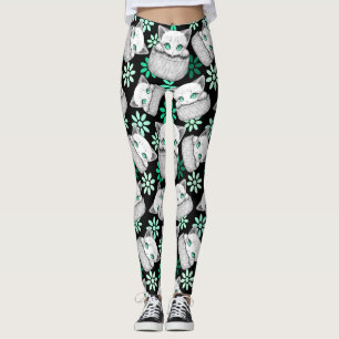 Legging Gato Fofo e Brincalhão espiando de uma Bolsinha