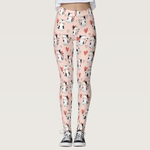 Legging Gato Kawaii & Padrão de São Valentim Corações (11)