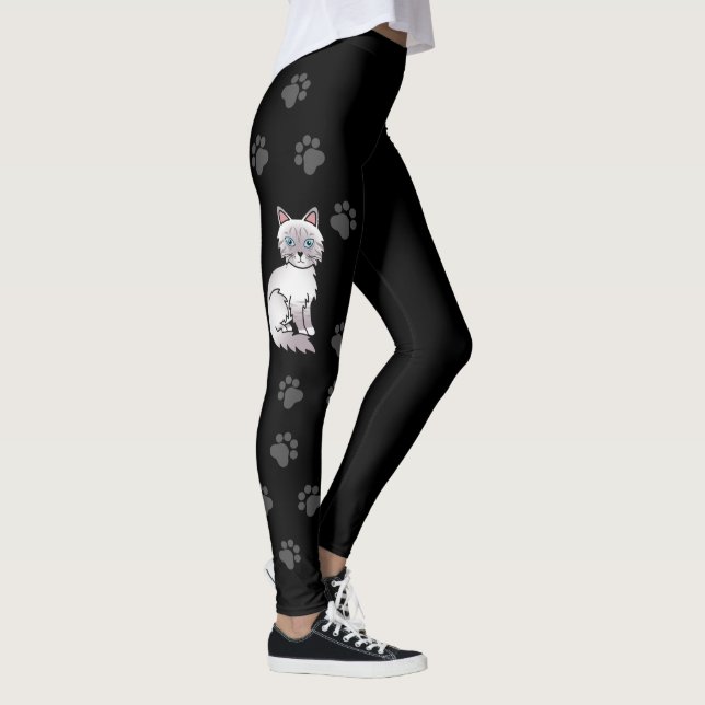 Legging Gato Lilac Point Tabby Birman/Ragdoll & Patas Pret (Direita)