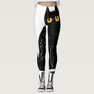Legging Gato Negro Que Faca Engraçada Pet De Halloween Ass