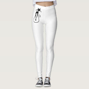 Legging Gato preto magro e caprichoso