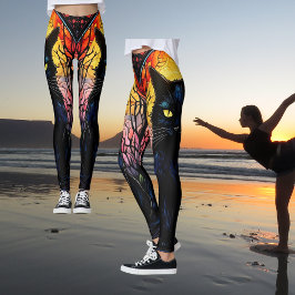 Legging Gato Preto Vidro Arrefecido Yoga