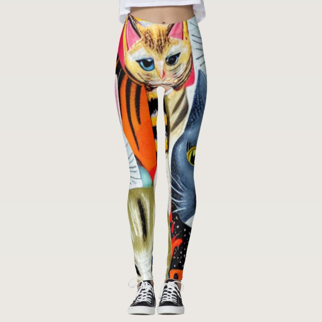 Legging Gatos Brilhantes e Bonitos (Frente)