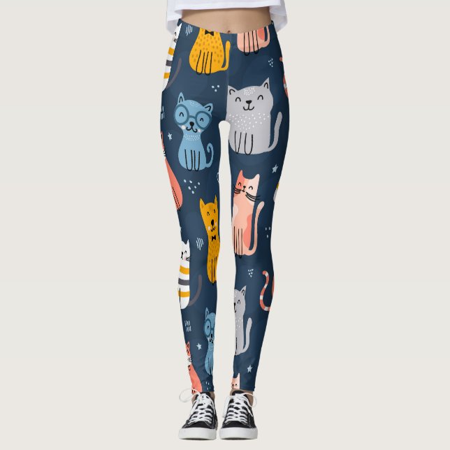 Legging Gatos Cachorros Infantis Design (Frente)