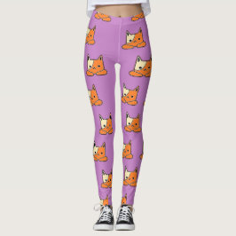 Legging Gatos graves em roxo