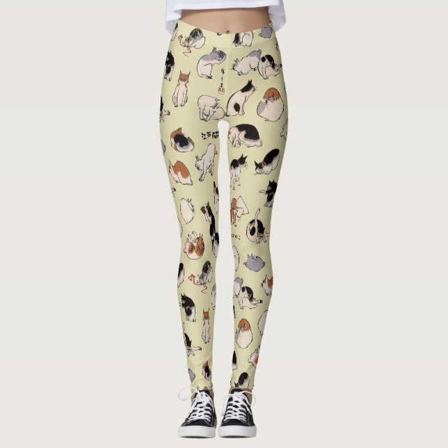 Legging Gatos Japoneses (Incháveis A Cores) (Frente)