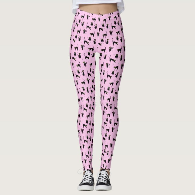 Legging Gatos Pretos do Humor (Frente)