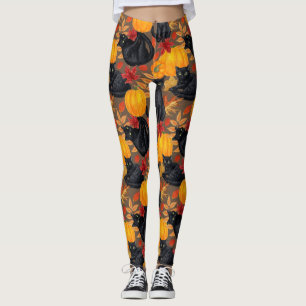 Legging Gatos pretos e abóboras 2