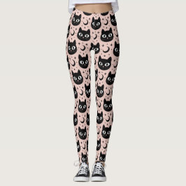Legging Gatos Pretos Fofos & Halloween Celestial