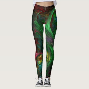 Legging Genesis Abstrato Art Verde