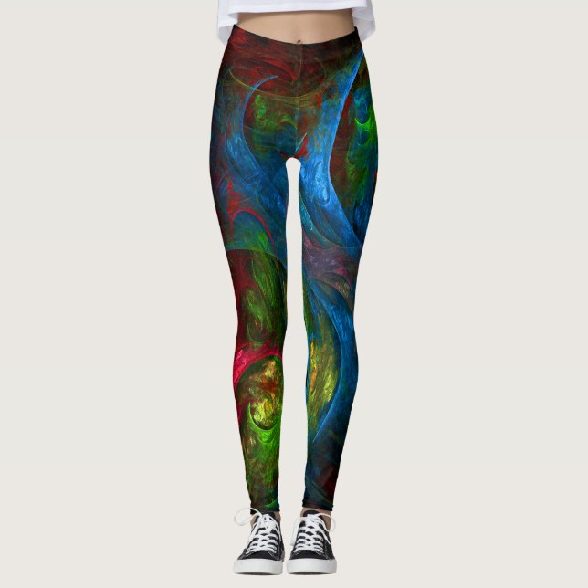 Legging Genesis Blue Abstrato Art (Frente)