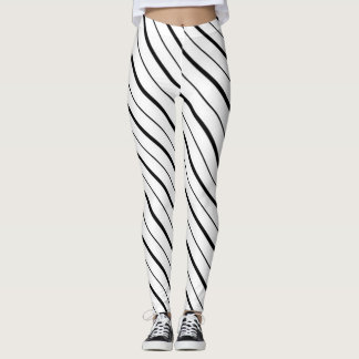 Legging Geometria de Linha Preta Simples