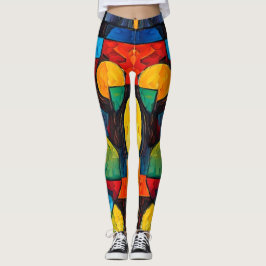 Legging Geometria de Sonhos Vibrantes – Arte Abstrata Mode