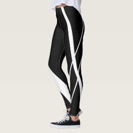 Legging Geometria Urbana Preto e Branco